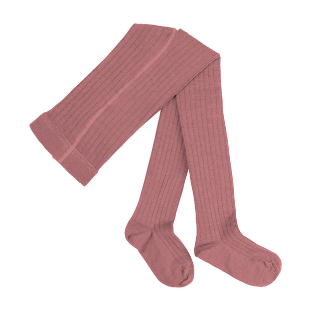 RIBBED TIGHTS - dusty-pink