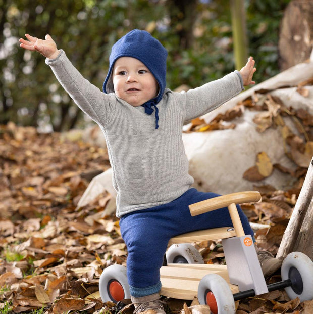 Children's Boiled Wool Hat - navy blue