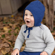 Children's Boiled Wool Hat - navy blue