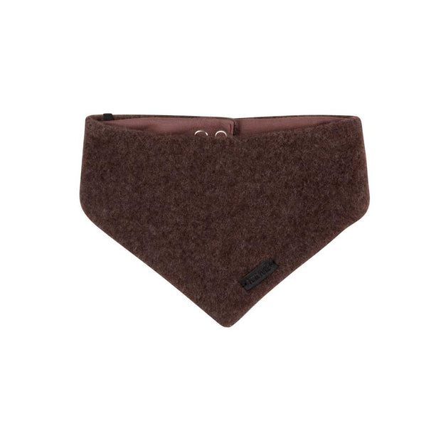 Merino Fleece Bandana Scarf  - dark brown