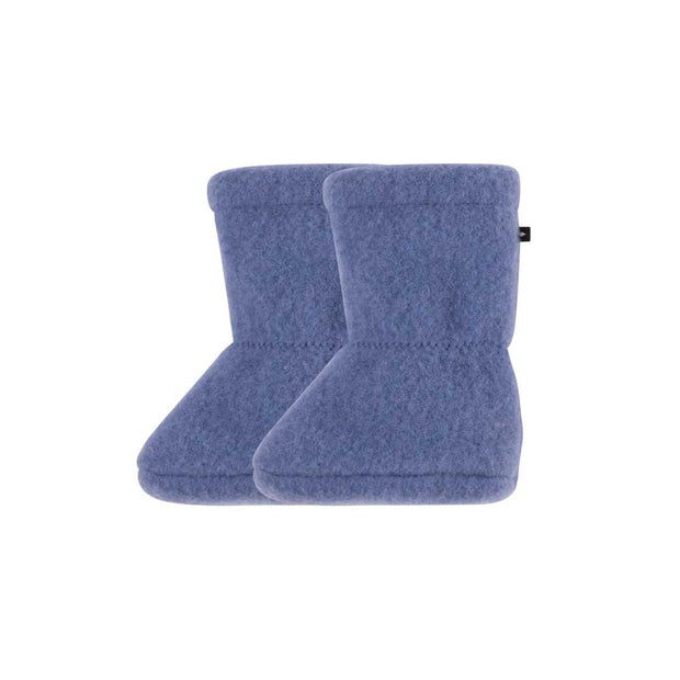Merino Fleece Booties - smoke blue
