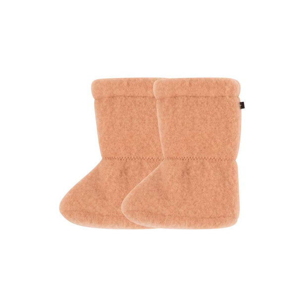 Merino Fleece Booties - soft caramel