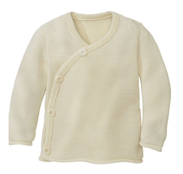 Knitted Baby Jacket - natural