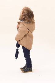 Boiled Wool Zip Jacket - caramel
