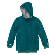 ORGANIC BOILED MERINO WOOL OUTDOOR JACKET - pacific