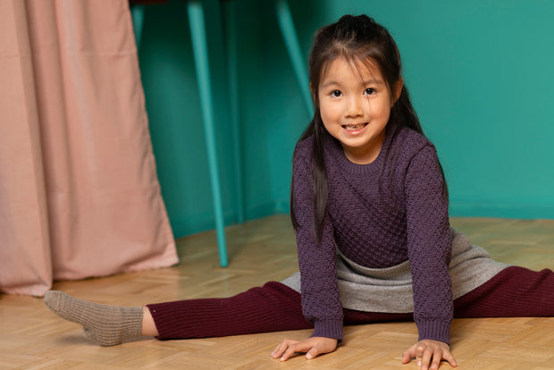 Knitted Leggings - cassis