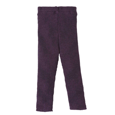 Knitted Leggings -aubergine