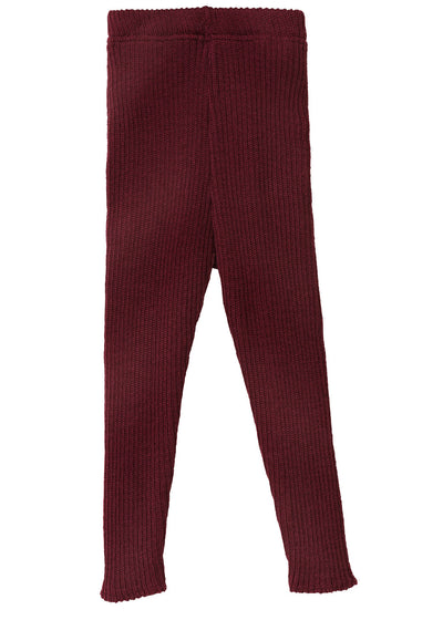 KNITTED LEGGINGS - cassis