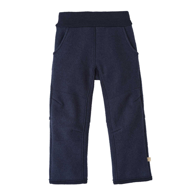 Boiled Wool Trousers - indigo