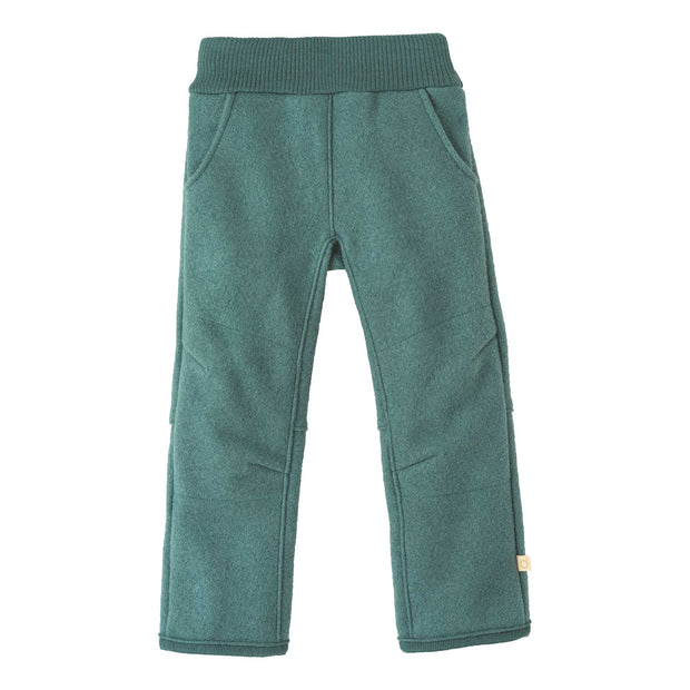 Boiled Wool Trousers - eukalyptus