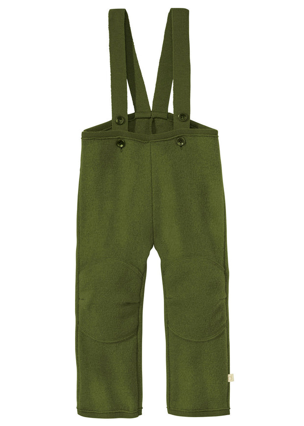BOILED WOOL TROUSERS - olive