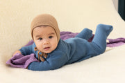 Knitted Baby Overall - dove blue