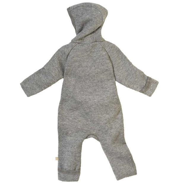 Boiled Merino Wool Zip-Overall - gray