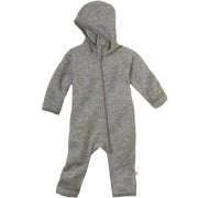 Boiled Merino Wool Zip-Overall - gray