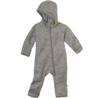 Boiled Merino Wool Zip-Overall - gray