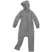 Boiled Merino Wool Zip-Overall - gray