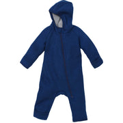 Boiled Merino Wool Zip-Overall - navy