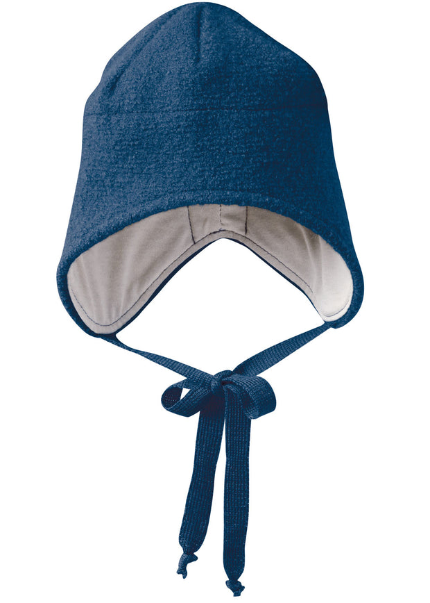 Children's Boiled Wool Hat - navy blue