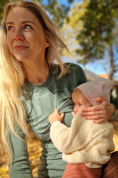 Breastfeeding Mid-weight Long Sleeve T-shirt – Pine