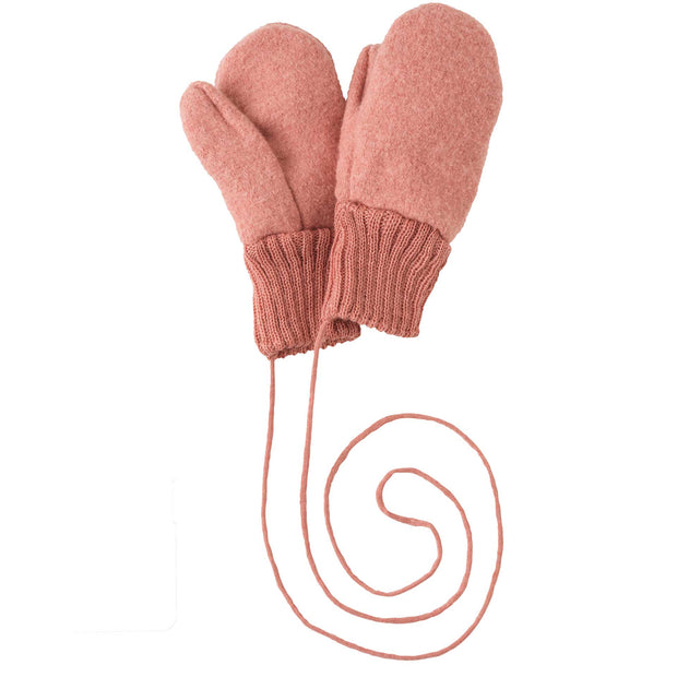 Boiled Merino Wool Gloves - soft pink