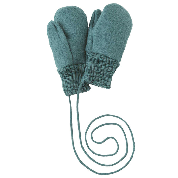 Boiled Merino Wool Gloves - eucalyptus