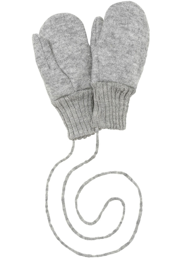 Boiled Merino Wool Gloves - gray