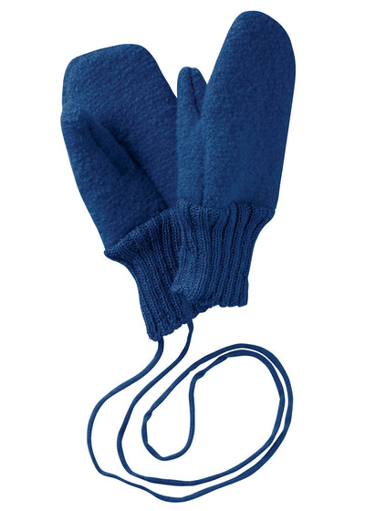 Boiled Merino Wool Gloves - navy