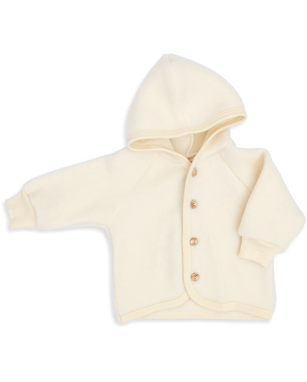 Merino Wool Fleece Jacket - natural