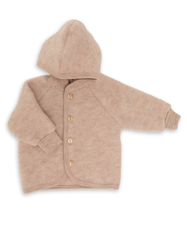 Merino Wool Fleece Jacket - sand melange