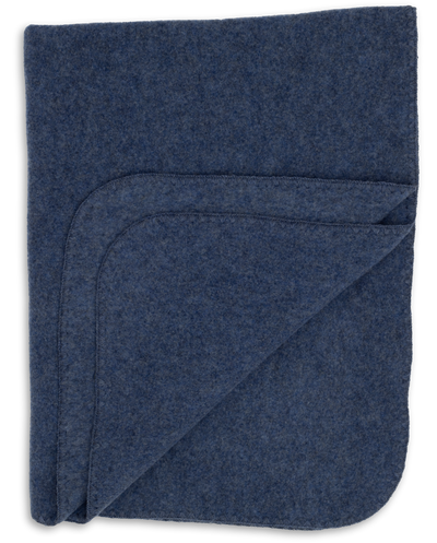 Merino Fleece Baby Blanket - blue melange