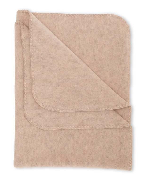Merino Fleece Baby Blanket - sand melange