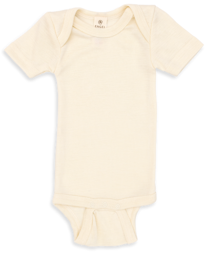 Merino Wool & Silk Short-Sleeve Bodysuit - Natural