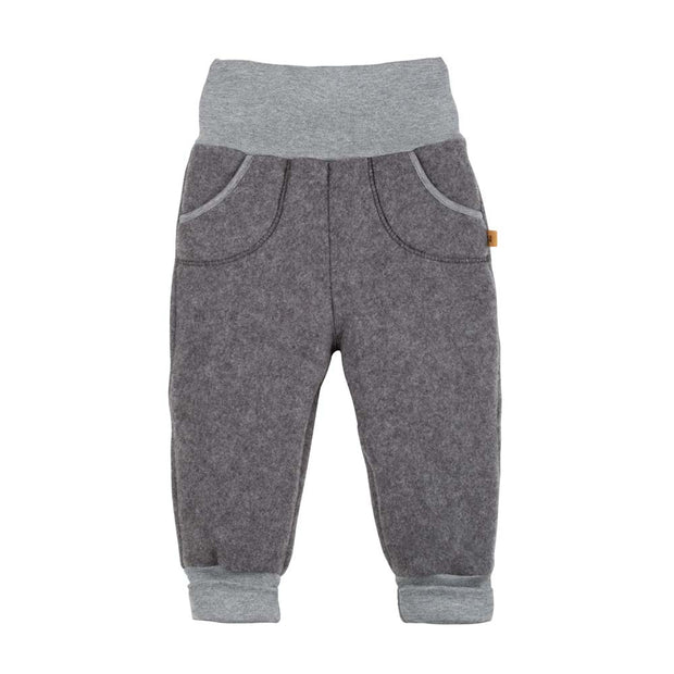 MERINO WOOL FLEECE PANTS - slate gray