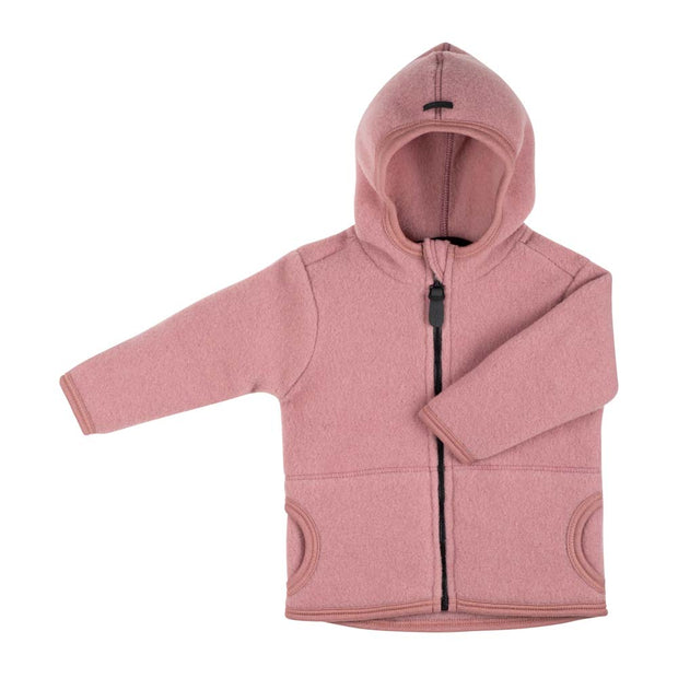 MERINO WOOL FLEECE JACKET - shadow rose