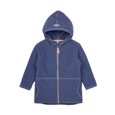 Merino Wool Fleece Jacket - smoke blue