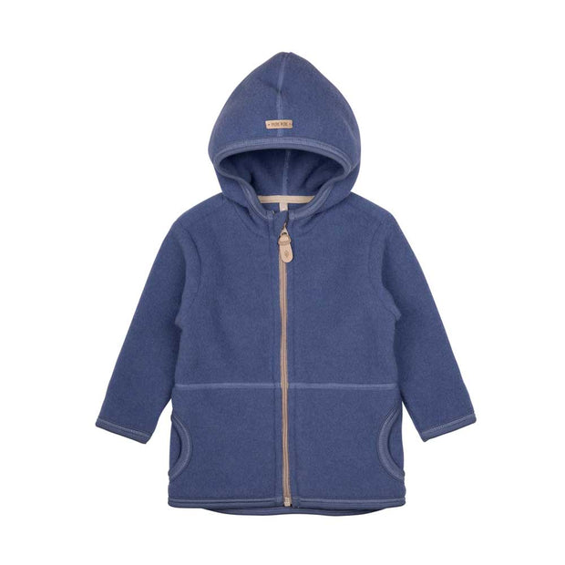 Merino Wool Fleece Jacket - smoke blue