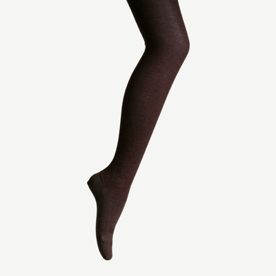 Merino Wool Flat Knit Tights - cacao  *PRE-ORDER