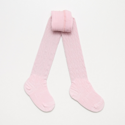 MERINO WOOL TIGHTS CABLE - Cherry Blossom  **PRE-ORDER