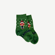 MERINO CREW SOCKS - Green Nutcracker