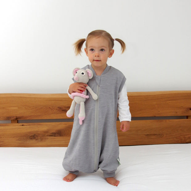 merino wool sleep sack with feet for babies and toddlers