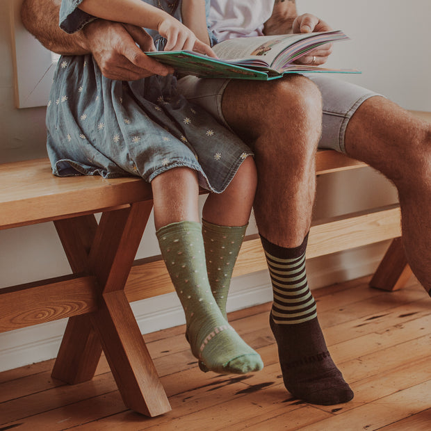 MERINO CREW SOCKS - Juniper