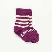 MERINO CREW SOCKS - Plum