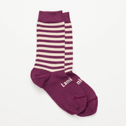 MERINO CREW SOCKS - Plum