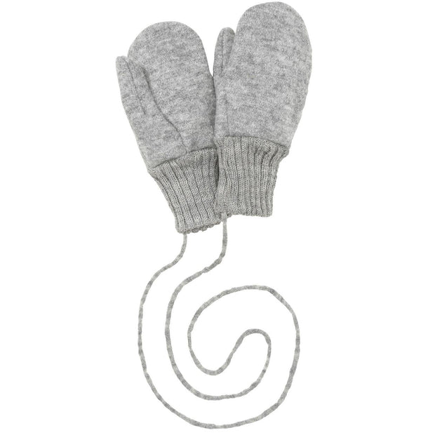 Boiled Merino Wool Gloves - gray