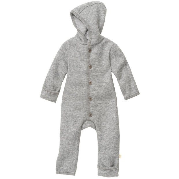 Boiled Wool Overall - gray