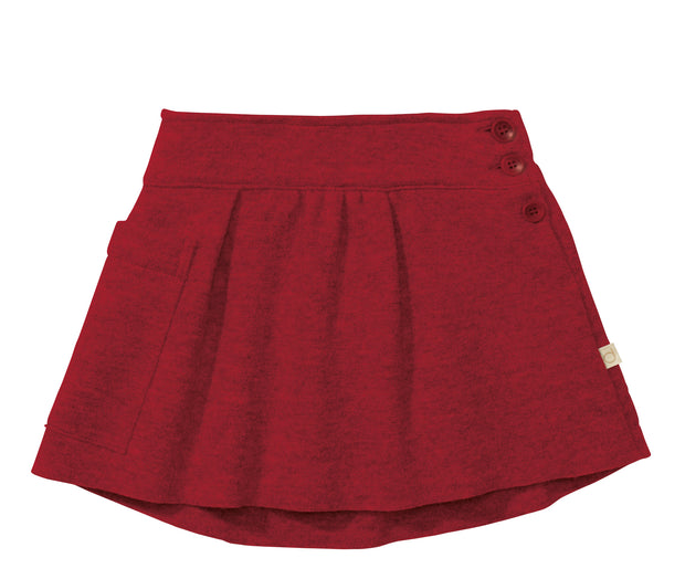 BOILED WOOL SKIRTS - bordeaux