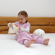 Merino wool toddler sleep sack with feet openings